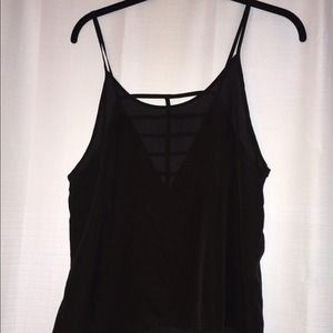 Black cage back tank