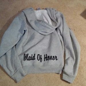 Customized grey maid of honor pullover