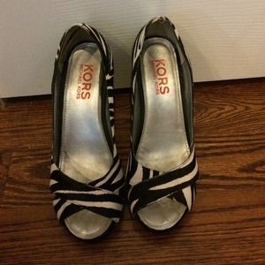 Michael Kors zebra print heels