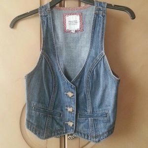 Jean cropped vest