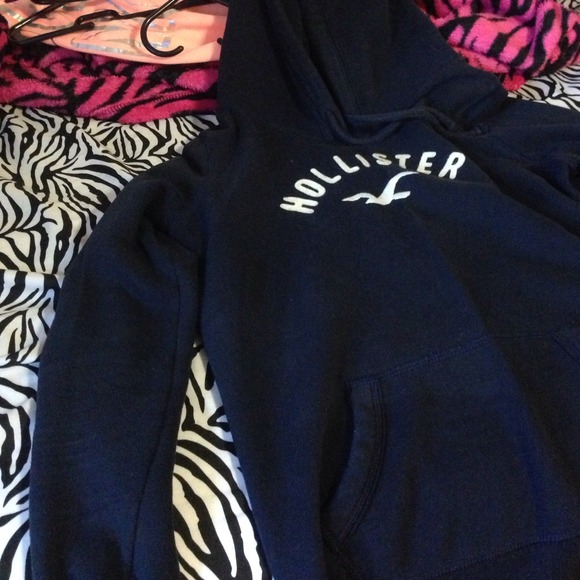 Navy blue hollister hoodie - Picture 3 of 3