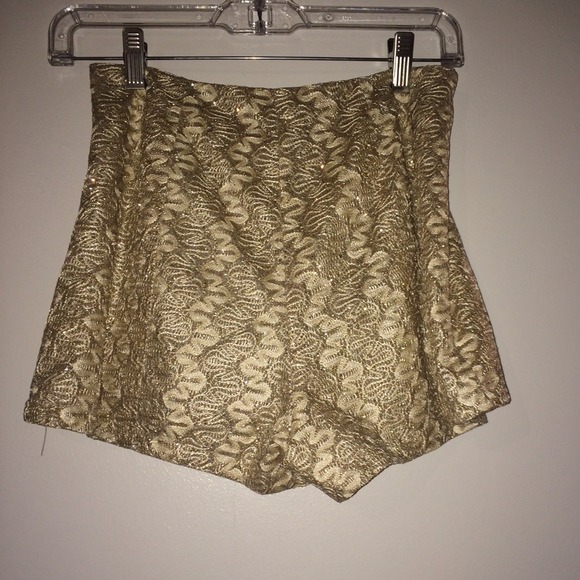 Sequin gold shorts