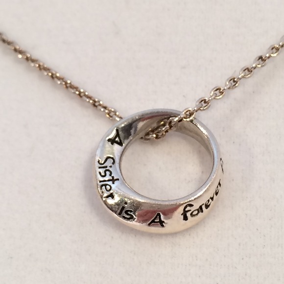 A Sister Is a Forever Friend Sterling Necklace
