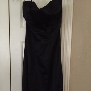 Bebe past the knee satin dress