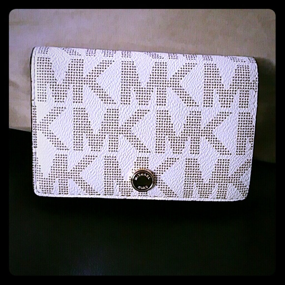 White MK wallet