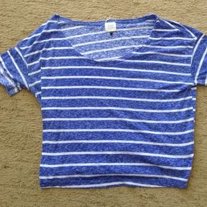 Stripped flowy cropped top