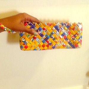 Pop art clutch bag