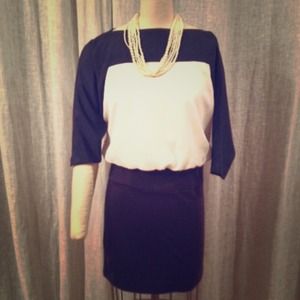 00P Navy and white dress