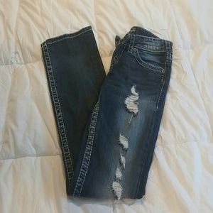 PRICE FIRM Silver jeans