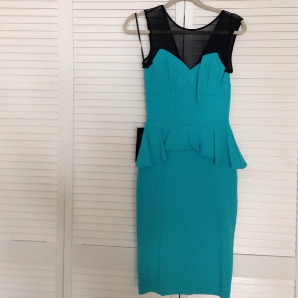 Bebe peplum midi dress.