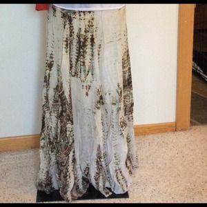 Long boho flow skirt