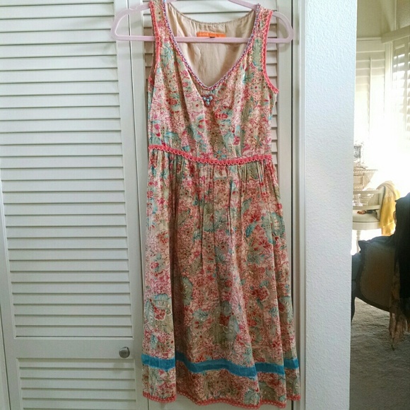 Classic Cynthia Steffe jeweled laced floral dress