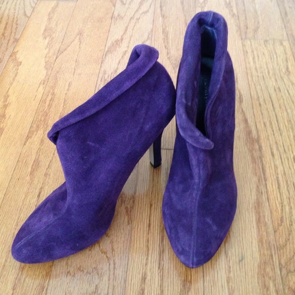 Forever 21 Purple Suede Ankle Boots Size 7