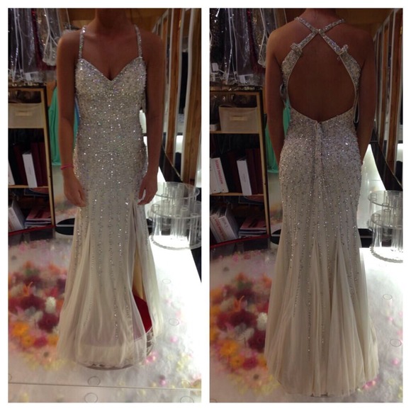 Prom Dress Champagne Sean Collection