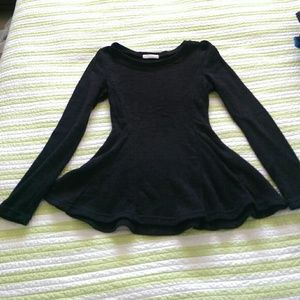 Black peplum sweater