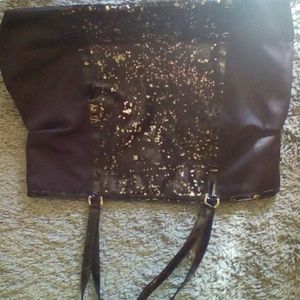🌀Black sparkly tote