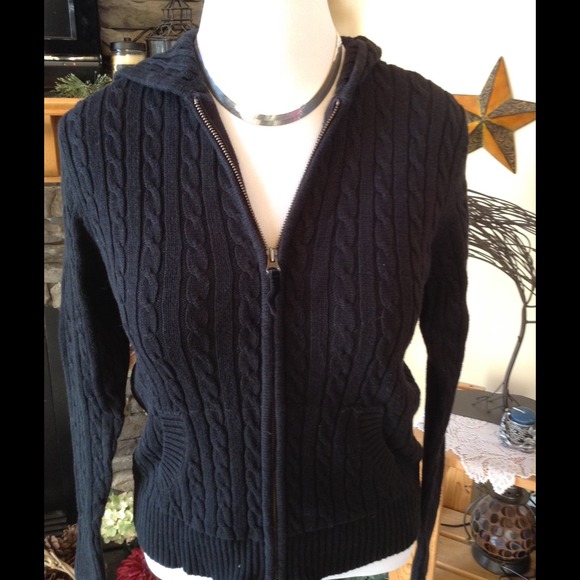 Black Zip Up Sweater