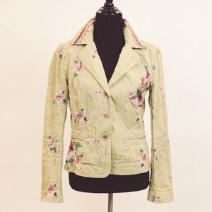 Johnny Was Floral Jacket with Embroidery
