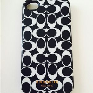 Coach iPhone 4/4S Black & White Case