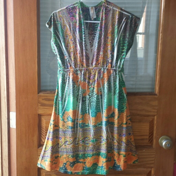 Vibrant rhinestone beaded dress