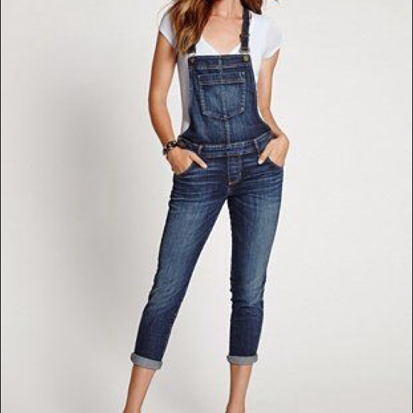 Guess skinny jean overalls