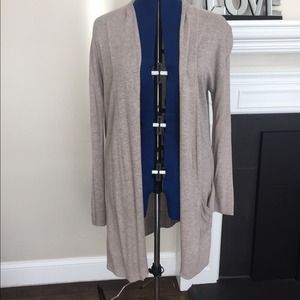 Long cream color cardigan