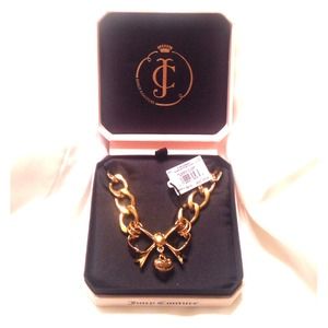 Juicy Couture Bow gold necklace