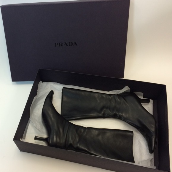 Prada - Black Calf Leather Boots - Picture 4 of 4