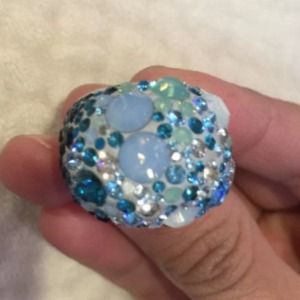 Swarovski blue chic ring