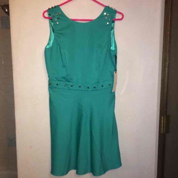 Green low-back dress