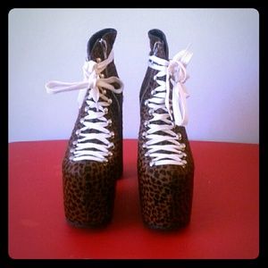 Leopard Hellbound Platforms Never Worn