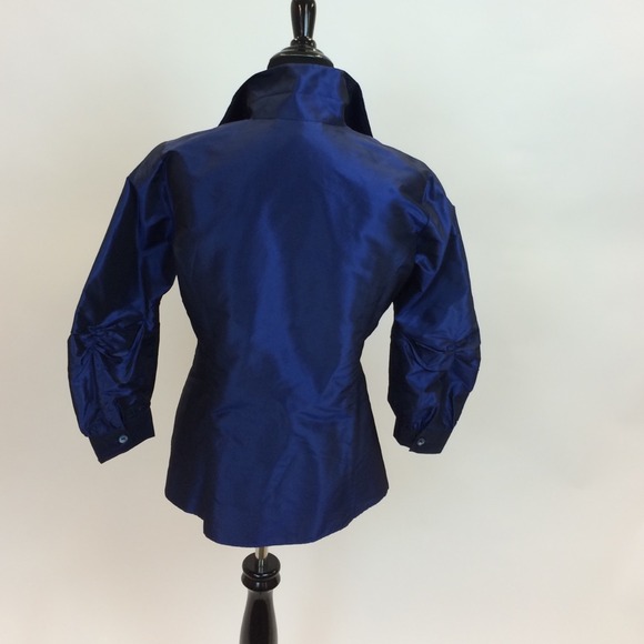 Lafayette 148 Royal Blue silk Jacket - Picture 2 of 4