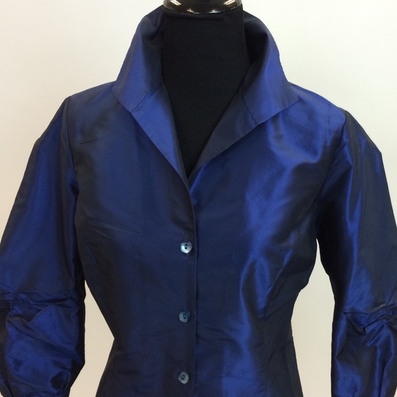 Lafayette 148 Royal Blue silk Jacket - Picture 4 of 4