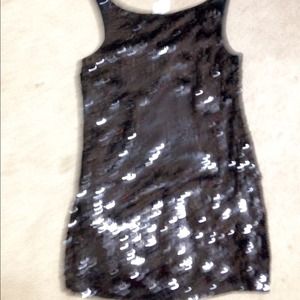 Banana Republic Black Sequin Cocktail Dress NWT