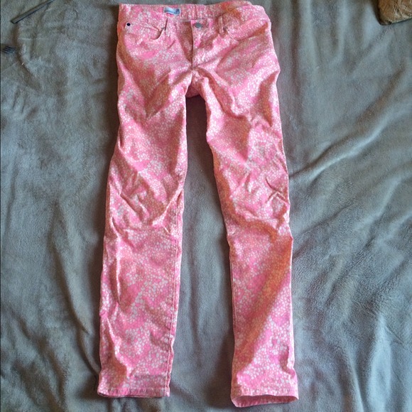 Gap Pink Printed Jean Leggings - lilly pulitzer