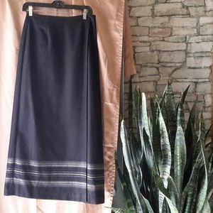 Eddie Bauer wool wrap around midi skirt