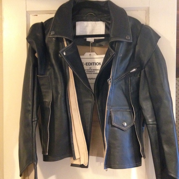 maison martin margiela for H&m leather jacket