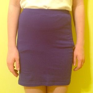 Blue pencil skirt