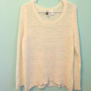 H&M Unique Knit Cream Colored Sweater