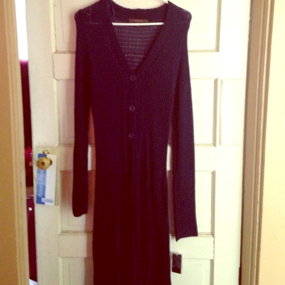 Long sweater with buttons