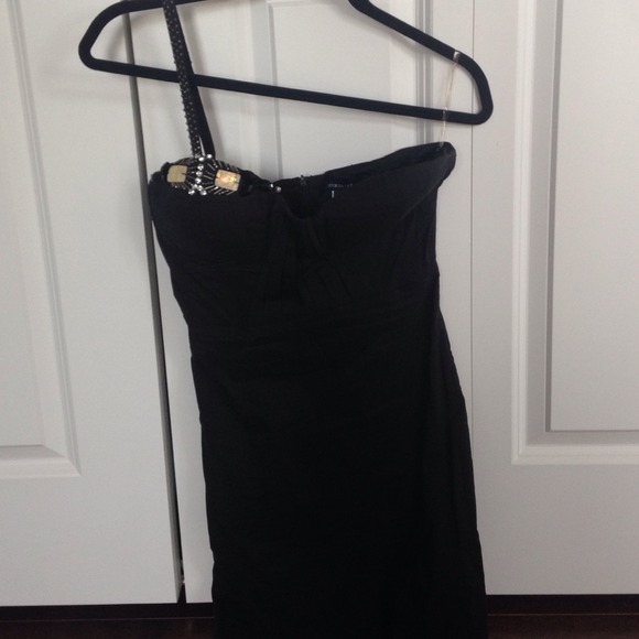 Little black dress, with beaded detail, size small