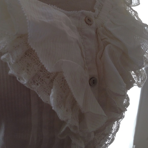 Abercrombie & Fitch white baby doll top - Picture 2 of 4
