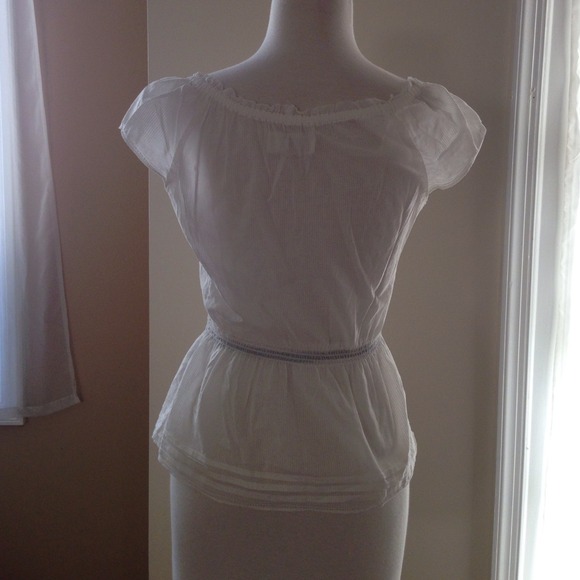 Abercrombie & Fitch white baby doll top - Picture 3 of 4