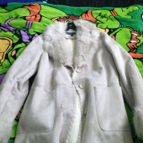 Fox fur jacket .
