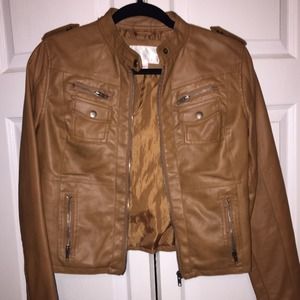 Xhilaration Tan Leather Jacket