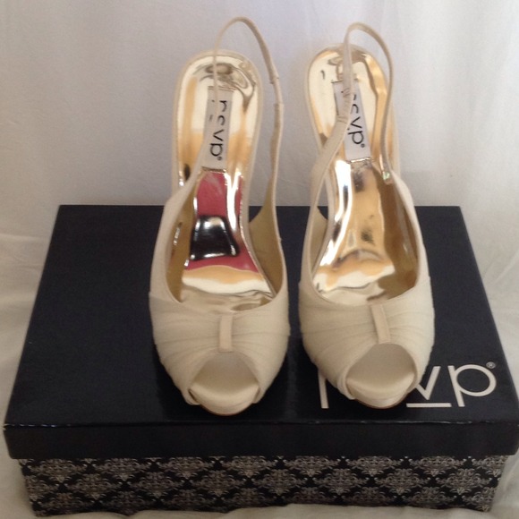 RSVP Ivory Satin Heels