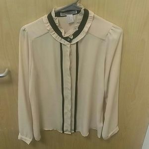 Cream button down shirt