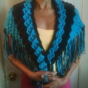 Dazzling handmade crochet shawl
