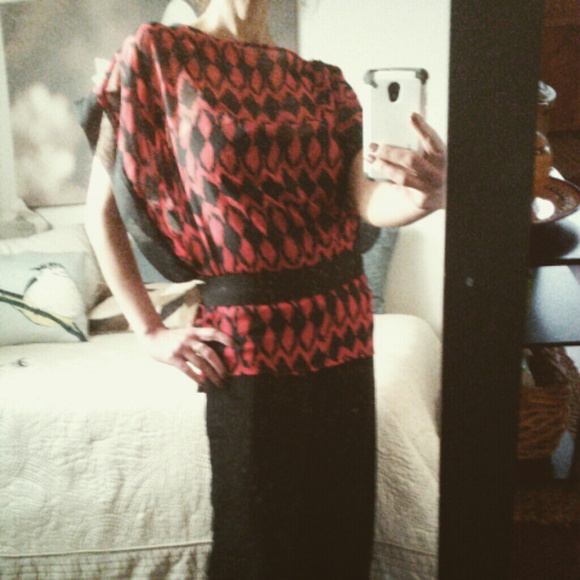 Red and black top