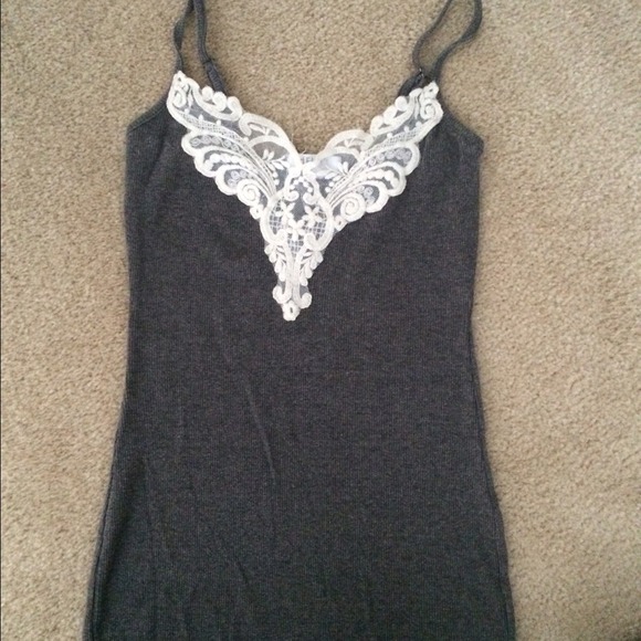 Lace trim tank top